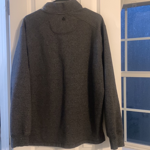 Mens gray/black quarter zip sweater - Picture 4 of 5